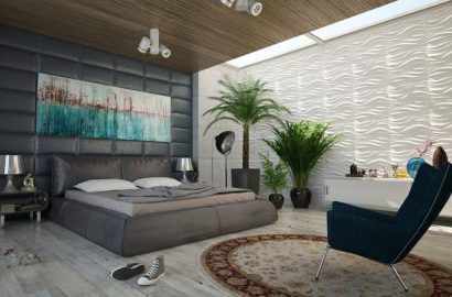 bedroom, bed, wall